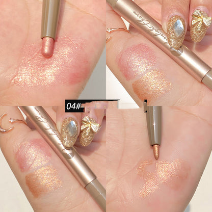 Star eye double head silkworm pen eye makeup female pearl cicada pen natural matte highlight Li Jiaqi recommends brightening liquid