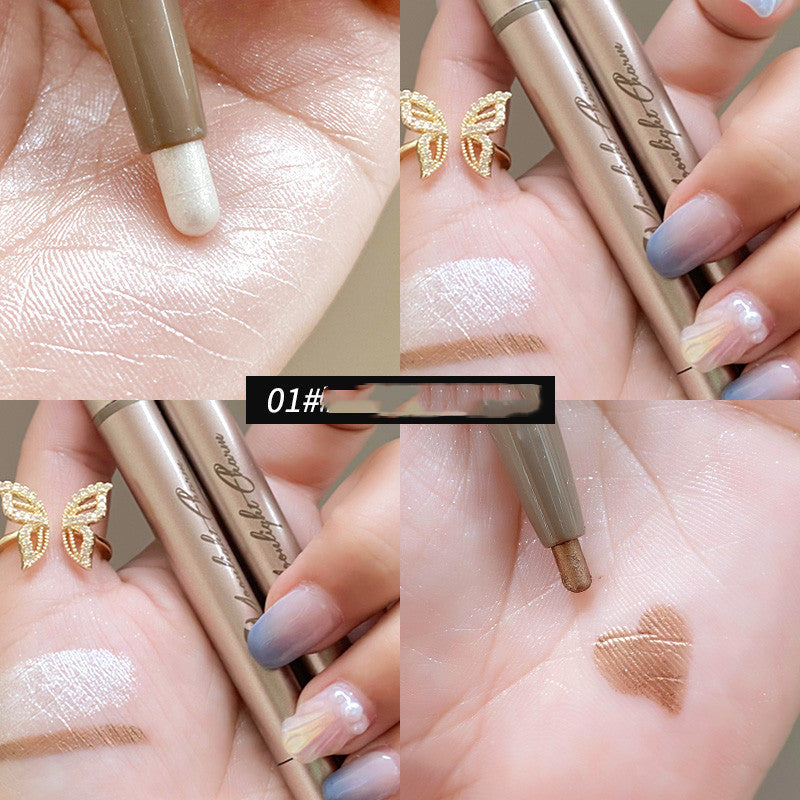 Star eye double head silkworm pen eye makeup female pearl cicada pen natural matte highlight Li Jiaqi recommends brightening liquid