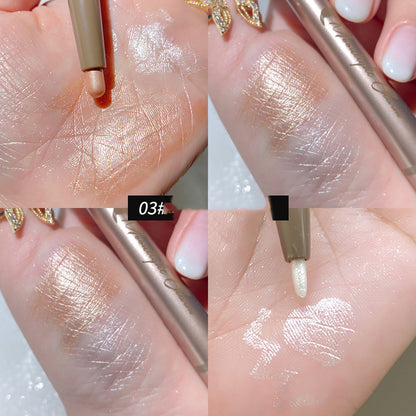 Star eye double head silkworm pen eye makeup female pearl cicada pen natural matte highlight Li Jiaqi recommends brightening liquid