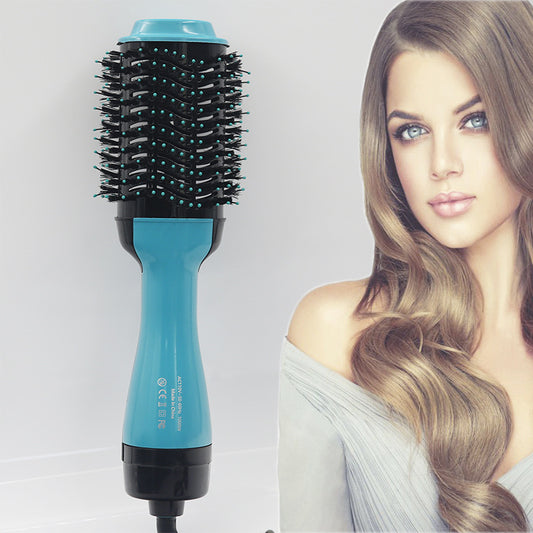 Hot Air Brush Blowing Combs Roll Straight Three-in-one Hair Dryer