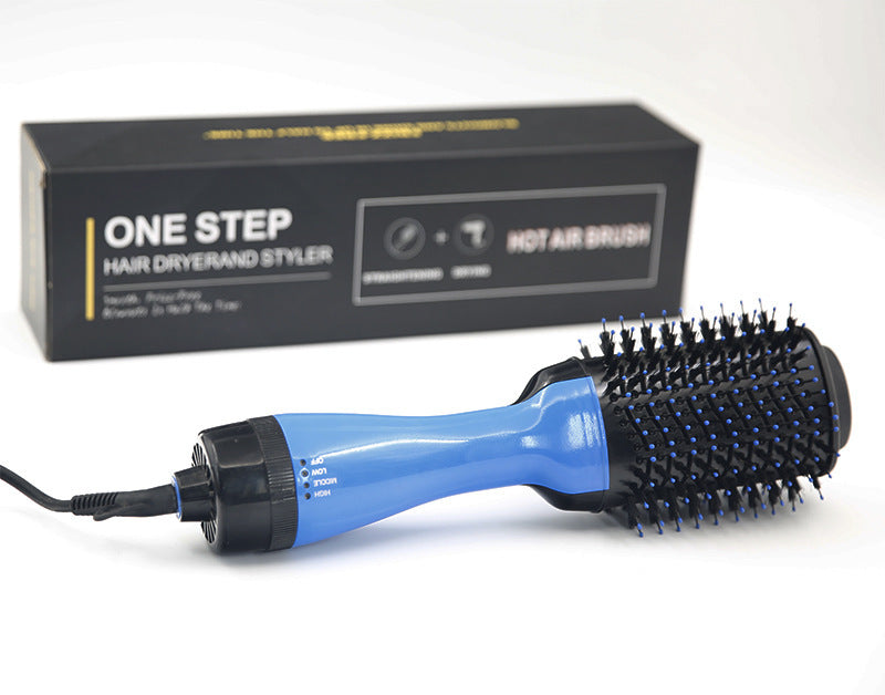 Hot Air Brush Blowing Combs Roll Straight Three-in-one Hair Dryer