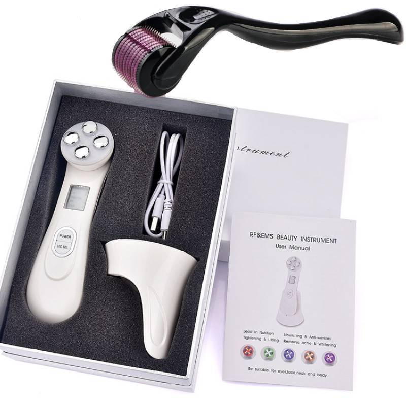 Facial care instrument with microneedles