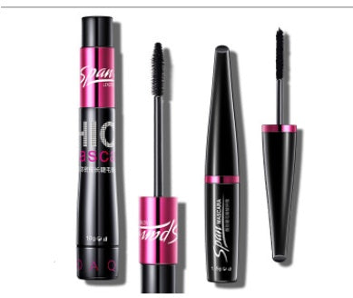 Silk Grafted Fiber Mascara Set Double Tube Waterproof Thick and Not Smudged Long Makeup Cosmetics