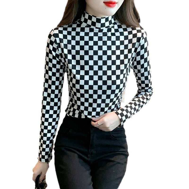 Half Turtleneck Bottoming Shirt Women's FallWinter Slim Slimming