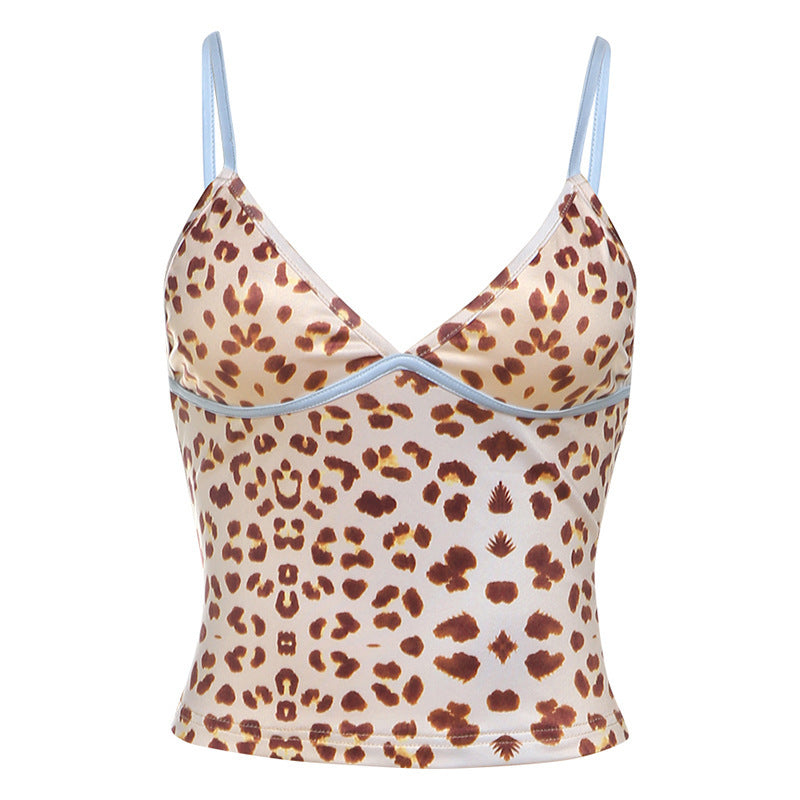 Women's Backless Leopard Print Slim Fit Slimming