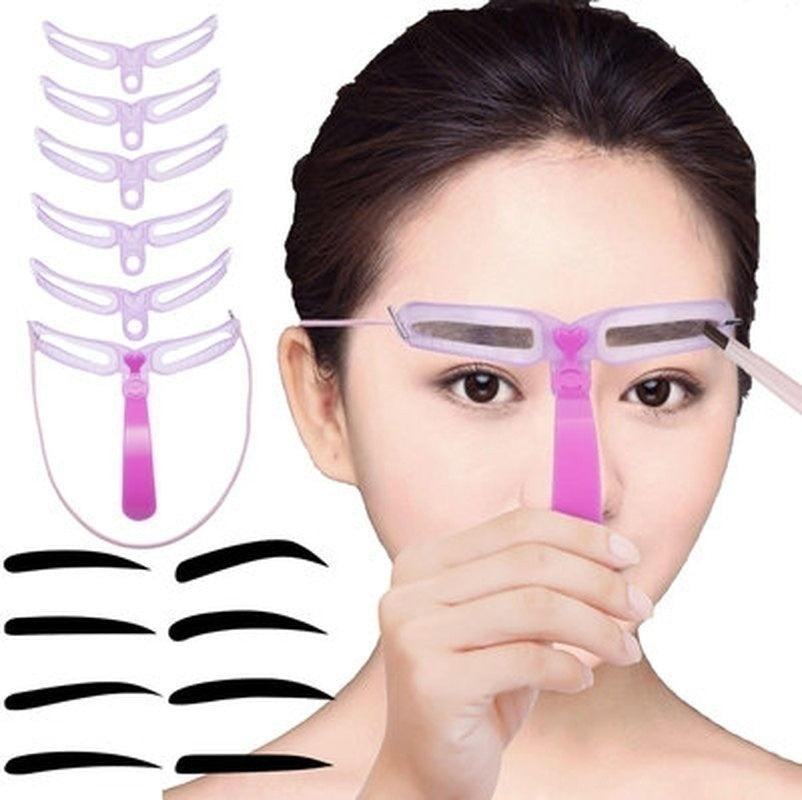 Handheld 8 Eyebrow Shape Eyebrow Stencil Aid